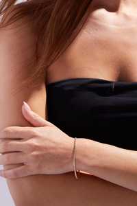 Pulsera de tenis de oro amarillo de 14K con diamantes de laboratorio de 2mm de corte redondo y engaste de bisel para joyería femenina, regalo de aniversario o promesa para amantes - Product Image 3