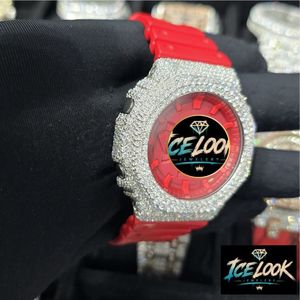 <b>Red</b> Quartz Stainless Steel Water Resistant Luxury Watch <b>Glitter</b> Bezel Analog Fashion Casual Wear - Product Image 3
