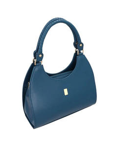Bolso Tote Azul de Cuero Genuino Repujado, 80g, Gran Capacidad, Bolso de Hombro Portátil para Uso Diario, Viajes y Compras - Product Image 3