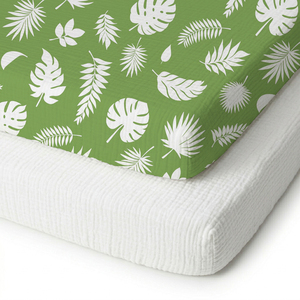 Sábana de Cuna de Muselina de Bambú Bambu Basics, Suave para Ti y para el Medio Ambiente, Cubre Colchón Ajustable para Bebés Niños y Niñas - Product Image 6