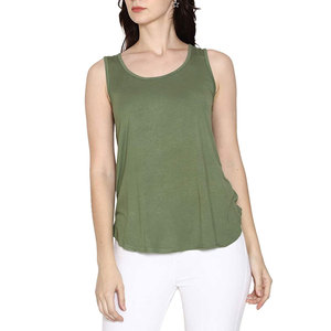 Débardeur à col rond pour femmes, sans manches, en coton, léger, doux, respirant, confortable, vêtements décontractés d'été - Product Image 1