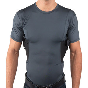 เสื้อยืดผู้ชายสำหรับพกพาปืนแบบซ่อน พร้อมช่องใส่ปืนแบบรัดรูป โดย Star Crystal Enterprises - Product Image 3