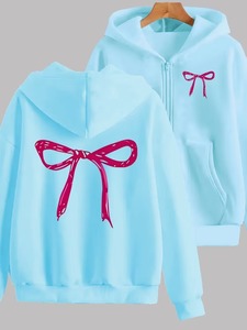 Sudadera con Capucha de Felpa Francesa 100% Algodón de Alto Gramaje, Personalizada, al por Mayor, de Lujo, para Mujer, Talla Grande - Product Image 4