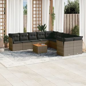 Conjunto de Sofás Modulares Grandes de Ratán PE Gris para Jardín, Colección Premium de Muebles Modulares para Exteriores - Product Image 1