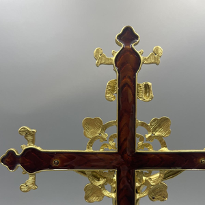 Ornement Croix Catholique, Reliques Sacrées, Décoration en Alliage Métallique, Figurines de Noël, Décor Religieux d'Église - Product Image 4