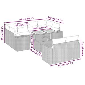 Conjunto de Sofás de Jardín Color Beige - Product Image 3