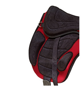 ชุดอานม้าฝึกขี่ Freemax Treeless English สีแดงดำ น้ำหนักเบา ยืดหยุ่น สบาย พร้อมสายรัดเอวปรับได้ - Product Image 3