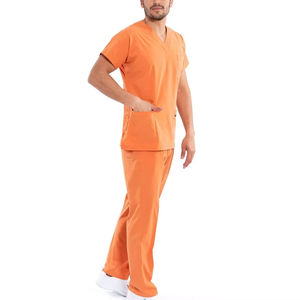 Ensemble de blouses médicales classiques de haute qualité pour hommes – Nouveaux uniformes médicaux tendance en tissu doux – Tenues d'infirmiers et de personnel médical - Product Image 1