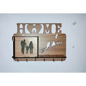 Porta Llaves Familiar de Madera de Mango Hecho a Mano con Diseños Grabados - Venta al por Mayor - Product Image 3