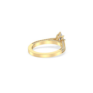 Anillos de compromiso solitarios REYES de diseño único en plata de ley 925 con corte de pera y moissanita de 1.2 quilates para mujer, joyería fina. - Product Image 4