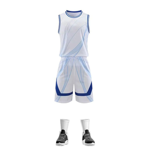 pro-style basketball uniform White basketball jersey Custom Sublimated Lightweight Quick Dry Basketball Jerseys and Shorts - Product Image 3