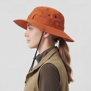 Chapeaux de camping unisexes à sangle réglable, 100% coton polyester, pliables, chapeaux de randonnée, protection solaire, chapeaux de safari pour hommes et femmes - Product Image 3