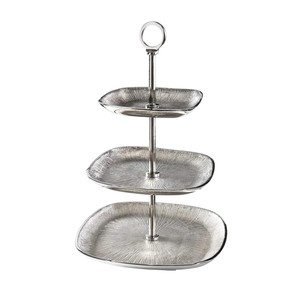 Decorative <b>3</b> <b>Tier</b> <b>Cake</b> <b>Stand</b> Shiny Polished Metal <b>Cake</b> Platter Luxury Wedding Table Centerpieces Three <b>Tier</b> Metal <b>Cake</b> <b>Stand</b> - Product Image 6
