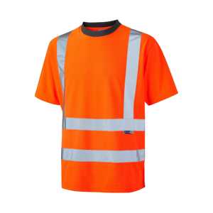 T-shirts de sécurité haute visibilité personnalisés avec logo, manches courtes, réfléchissants, en polyester, antistatiques, unisexes, avec poches - Product Image 4