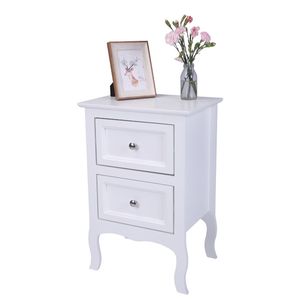 Comodino bianco a due livelli in stile country - Product Image 3