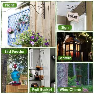 2 Ganchos de Hierro para Colgar Plantas, Soporte para Comederos de Pájaros, Faroles y Campanas de Viento, para Decoraciones de Exterior - Product Image 4