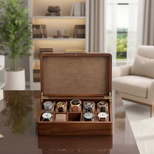 Premium Wooden 6-Slot Watch Box Organizer Display Storage Case - Product Image 2