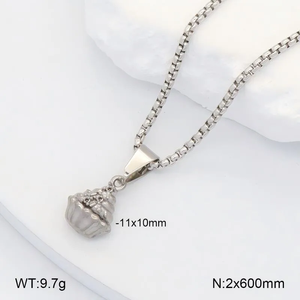 Colgante navideño clásico con diseño de animal para collar en acero inoxidable 304 con baño de oro de 18 quilates y cadena tipo box. - Product Image 2