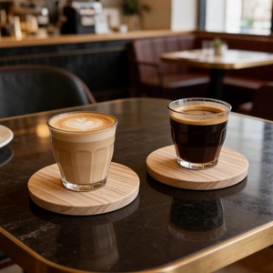 Luxury Acacia Wood <b>Coaster</b> Set Natural <b>Drink</b> <b>Coasters</b> for Home Decor and Dining At Best Price - Product Image 1