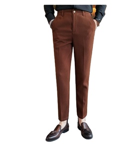 Pantalones Chinos Casuales de Lona de Algodón para Hombre, Personalizados con Marca, Lavado Oscuro, Transpirables, Ecológicos, Servicio OEM Medio - Product Image 5