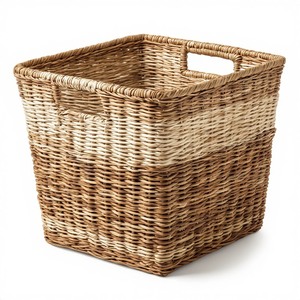 Panier artisanal haut de gamme en jonc de mer pour un rangement élégant de cuisine et de salle de bain, durable et multifonctionnel, décoration intérieure - Product Image 4
