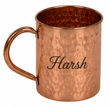 Mug en cuivre pur martelé personnalisé avec gravure de nom sur mesure |   Mug à boire ayurvédique fait main |   Tasse en cuivre cadeau - Product Image 6