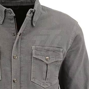 Chemises en jean pour hommes fabriquées au Pakistan, en tissu respirant et doux, style tendance, mouvements fluides, look décontracté moderne pour un confort quotidien - Product Image 5