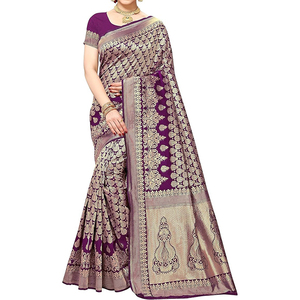 Sari de Mujer, Moda Tradicional, Atuendo con Drapeado, Tela Suave y Lisa, Patrón Elegante, Ropa Étnica para Bodas, Fiestas y Eventos Especiales - Product Image 3