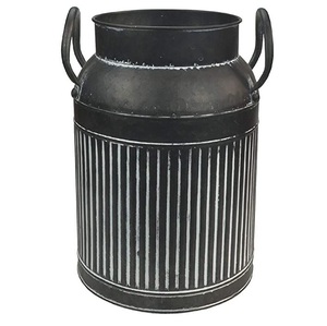 Best Selling Manufacturer & Exporter of <b>Galvanized</b> Milk Container Classic Indian Stylish Planter Handmade Milk Can - Product Image 4