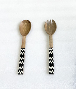 Trending Design Wood And Resin Salad Server Serving Use for Serving Salad Home Kitchen Party Events at very good and best price - Product Image 3