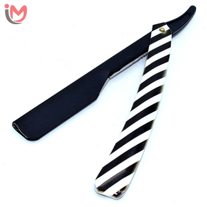 High Quality Metal Razor for <b>Men</b> Straight Stainless Steel Handle Folding Razor Single Blade OEM Wholesale - Product Image 4