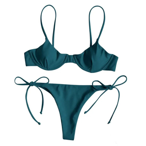 Ensemble bikini taille haute pour femme, maillot de bain deux pièces avec contrôle du ventre et bretelles réglables pour la plage, la piscine et les vacances d'été - Product Image 4
