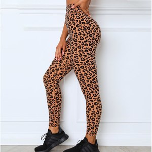 Top Selling Women's Workout Leggings Compression Tight Four-Way Stretch Elastic Waist Sublimation Print 100% Nylon Gym Pants - Product Image 5