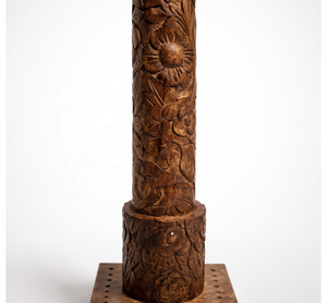 Ensemble brûleur d'encens en bois de santal sculpté à la main avec support en tissu, design élégant, pour Bakhoor, essentiel pour le Ramadan, Spring Shree - Product Image 4