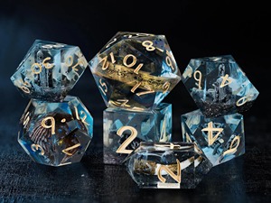 Jeu de dés en résine pour joueurs professionnels, dés polyédriques équilibrés en résine pour jeux de rôle de table haute précision, fournitures de jeu en gros - Product Image 4