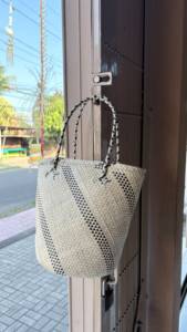 Bolso Tote de Paja Tejida Estilo Bohemio con Bordado, el Más Vendido en Indonesia, Canasta de Compras Abierta, Color Sólido, Poliéster - Product Image 3