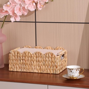 ตะกร้าสานจากผักตบชวาพร้อมหูหิ้ว สำหรับเก็บของในครัว คุณภาพสูง ปรับขนาดได้ ผลิตจากโรงงานในเวียดนาม - Product Image 3