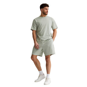 Ensemble T-shirt et short pour homme de haute qualité, personnalisé, décontracté, respirant, 100% coton, manches courtes, été - Product Image 2