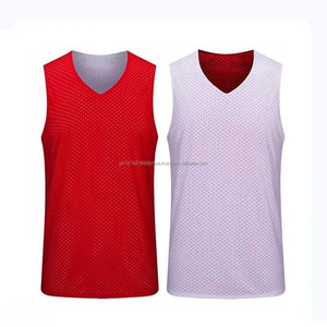 Camiseta de baloncesto de calidad Premium uniforme para juegos de entrenamiento hombres jóvenes sublimación personalizada malla sin mangas Reversible ropa deportiva - Product Image 3
