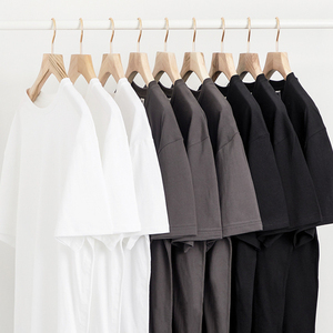 เสื้อยืดคอกลมแขนสั้นผู้ชาย สีพื้น ผ้าฝ้าย ทรงปกติ สไตล์ลำลอง ผ้าเจอร์ซีย์ถัก ดีไซน์เรียบง่าย ขายส่งจากโรงงาน คุณภาพพรีเมียม - Product Image 3
