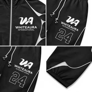 Conjunto Deportivo Personalizado de Gran Tamaño, Ligero, con Capucha, Cortavientos, con Ribete Reflectante, Estilo Urbano, de Nailon - Product Image 4