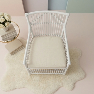 Fauteuil d'appoint rembourré en rotin naturel fait main, durable, amovible, écologique, en polyester, style scandinave moderne - Product Image 5