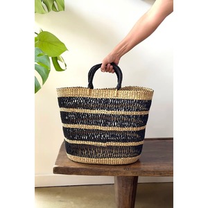 ตะกร้าหวายลายเส้นสีดำ ตะกร้าเก็บของทำมือ ขายส่ง เป็นมิตรกับสิ่งแวดล้อม ผลิตในเวียดนาม - Product Image 4