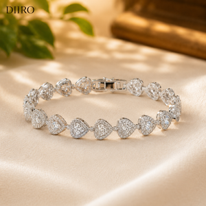 Gold Plated Tennis Cross <b>Bracelet</b> 925 Sterling <b>Silver</b> Women's Round Shape Diamond Custom Jewelry - Product Image 4