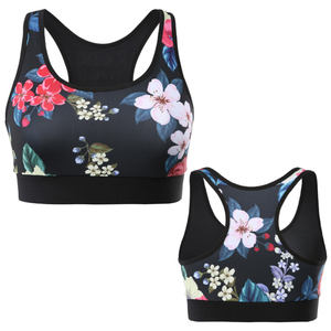 Wholesale High Quality Fitness Women's Bra <b>Triangle</b> Woven Halter Spandex/Nylon Customized Color Sublimation Embroidery Front - Product Image 1