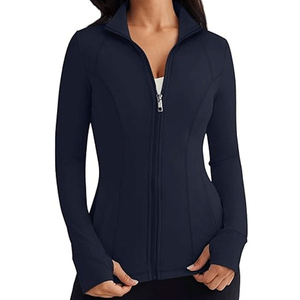 OEM Available Hot Selling Women <b>Yoga</b> <b>Jacket</b> Long Sleeve Fitness Training Gym Wear Quick Dry Zipper Sportswear Custom Logo - Product Image 1