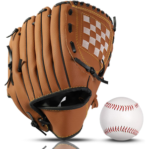 FITME SPORTS Professional <b>Baseball</b> Catcher <b>Gloves</b> Leather Right-Handed Full Finger Training Mitt Thick Palm Shell 12.5 Inch - Product Image 1