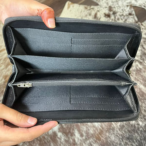 Hot Selling 2026 Personalized Handcrafted Cowhide <b>Leather</b> Wallet with Sunflower Design Bohemian Durable Clutches for Women's - Product Image 6
