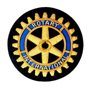Custom Embroidered <b>Rotary</b> International Club Badge Round <b>Iron</b> On Blazer Patch - Product Image 3