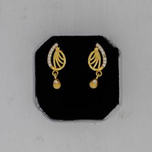 ต่างหูชุบทองประดับเพชรเซอร์คอนทรงเรขาคณิตสำหรับผู้หญิงและเด็กผู้หญิง - Product Image 6